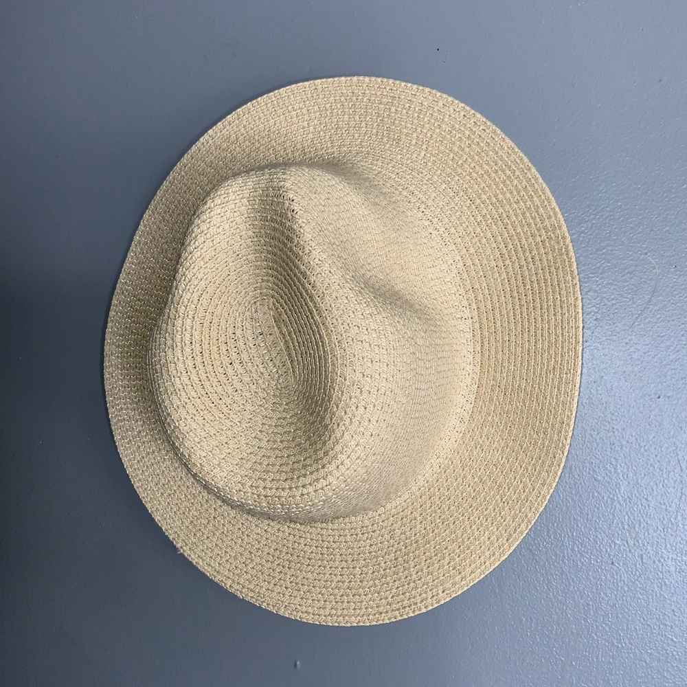 Light Beige Bendable Straw Fedora Hat - Women - Adjustable